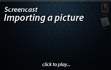 Stitches Screencast - Importing a picture
