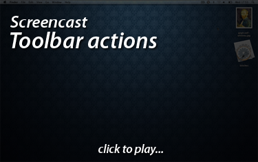 Stitches Screencast - Toolbar actions