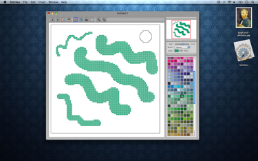 Stitches Screenshot - Drawing with different brush sizes
