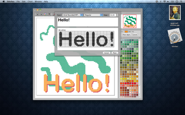 Stitches Screenshot - Adding text