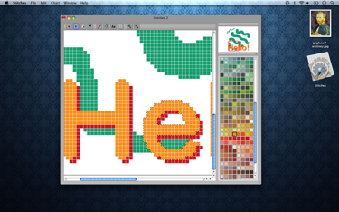 Stitches Screenshot - Zooming in and selecting a part of the document